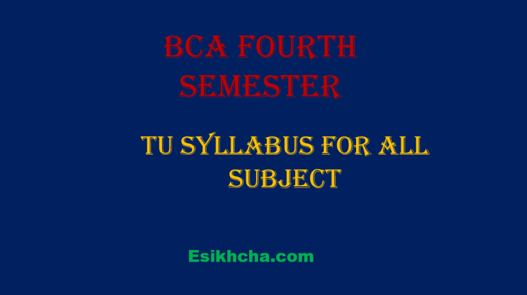 BCA Fourth Semester TU Syllabus - esikhcha
