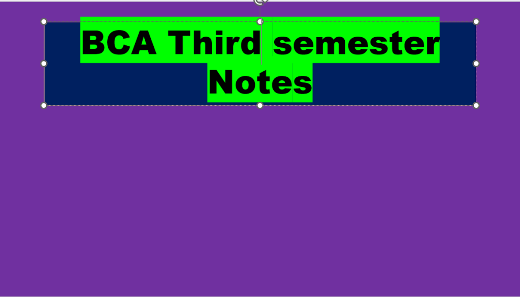 bca third semester notes