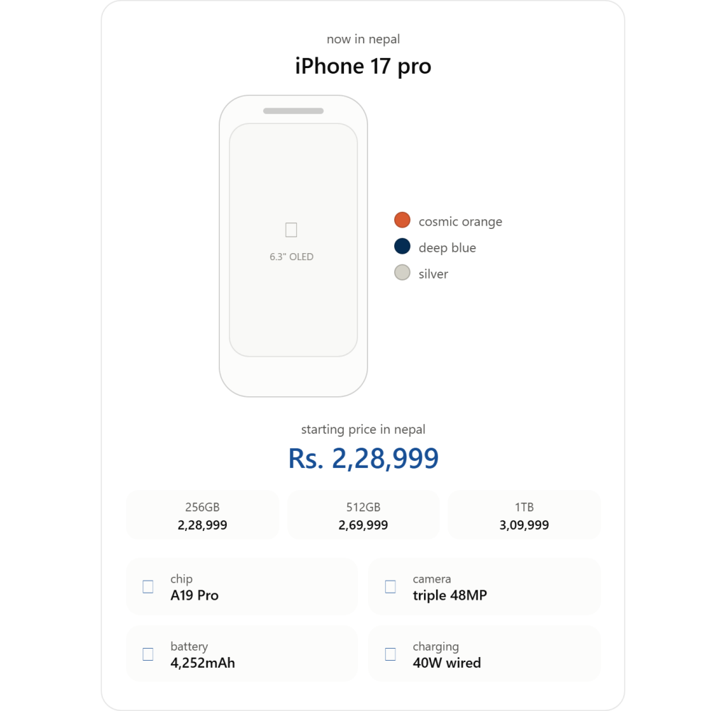 iPhone 17 Pro Price in Nepal: Full Review, Specs & Buying Guide (2026) 1 iphone 17 pro